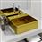 Lavabo vidaXL con rebosadero 41x41x15 cm cerámica dorado_1