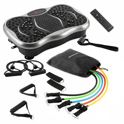 Pack Set De Bandas De Resistencia Con Accesorios Y Guía De Ejercicios (5 Unidades) Y Plataforma Vibratoria Con Altavoz Y Mando A Distancia Innovagoods