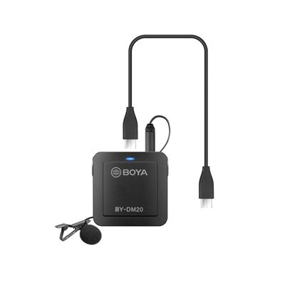 Kit De Grabación Boya By-dm20 De Dos Canales Compatible Usb-c Lightning Apple Portátiles