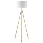 Lámpara de pie con trípode de metal Homcom Ø53x144 cm blanco dorado