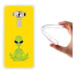 Funda Asus ZenFone 3 Deluxe Silicona Gel Flexible WoowCase Alien Yoga - Transparente