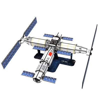 Puzzle 3d Space Station 54 Piezas. 21,2x23,3x92,5 Cm. Dam Multicolor