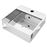 Lavabo vidaXL con rebosadero 41x41x15 cm cerámica plateado_0