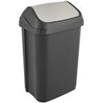 Cubo de Basura Keeper Swantje con tapa Basculante Gris Grafito 25L