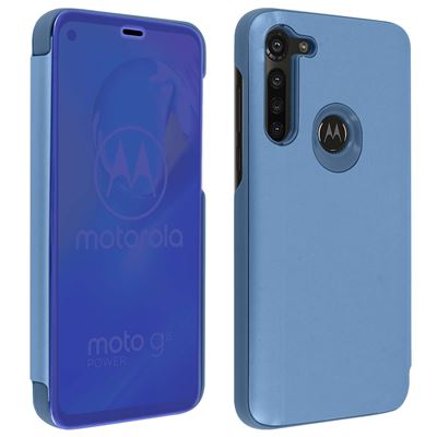 Funda Motorola G8 power efecto espejo f.soporte azul avizar foliomirupblg8pw