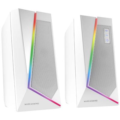 Altavoz Bluetooth Gaming Rgb Mars Gaming Ms7 20w Blanco