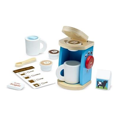 Melissa & Doug Servicio De Café De Madera Para Preparación Y Servicio