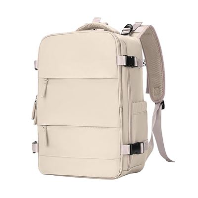 Mochila Cabina Viaje Dam De Gran Capacidad Con Multicompartimento Beige