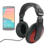 Auriculares Estéreo Rojos Para LG Google Nexus 5 - De Alta Calidad Con Cable De 2 Metros- Disponibles En Color Negro Por DURAGADGET