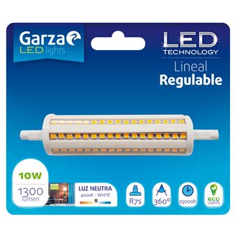Bombilla lineal LED con casquillo R7S de 118mm, 10W 1300 lumenes, 360º Luz neutra