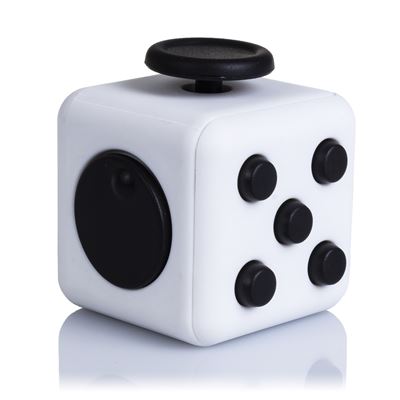 Fidget Cube Anti Estrés Dam Con 6 Módulos Relajantes Blanco