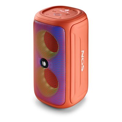 Altavoz Inalámbrico Ngs Roller Beast Coral 32w Resistente Al Agua Ipx5 Bt/tws/ Aux In/ Radio Fm
