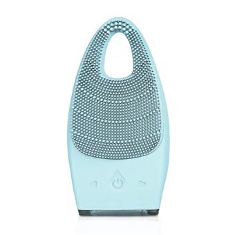 Limpiador facial eléctrico con batería recargable 15 intensidades, modo masaje DAM Azul Claro - 1