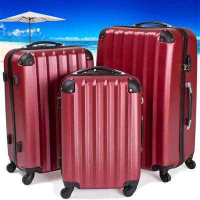 Conjunto de maletas de viaje rígidas, Rojo, Maleta / Trolley, Los mejores  precios | Fnac
