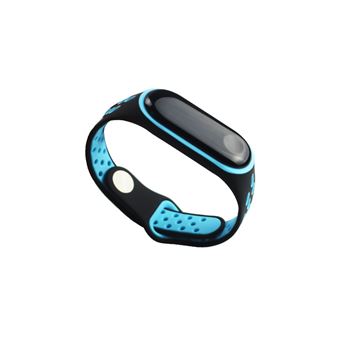 Pulsera de Silicona suave para Xiaomi Mi Band 3 /4, Negro & Azul