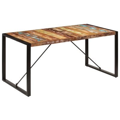 Vidaxl Mesa De Comedor Madera Maciza Reciclada 160X80x75 Cm 28,5 Kg