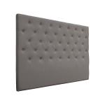 Cabecero de cama acolchado 160 cm, Modelo Déco en PVC - Gris claro