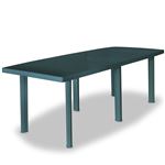 Mesa de jardín vidaXL plástico 210x96x72 cm verde