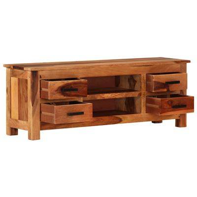Mueble Para Tv Vidaxl 110x30x40 Cm Madera Maciza De