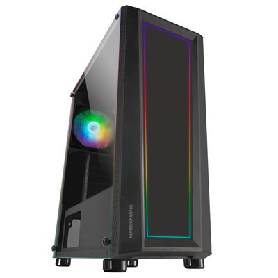 Mars Gaming Negro/Blanco Mc-Art, Caja Pc Gaming Atx, Doble Cristal Templado Dibujable, Argb 12 Modos, Dibujos Artísticos Sin Límites, Ventilador Frgb 12Cm, Semitorre Pc O - Imagen 3