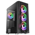 Caja PC ATX Aerocool PRISM 4 Ventiladores ARGB Fronta l+ Lateral Cristal Templado