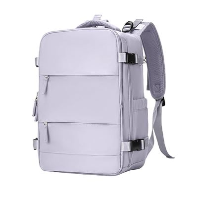 Mochila Cabina Viaje Dam De Gran Capacidad Con Multicompartimento Lila