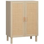 Armario de salón con 2 puertas de rejilla Homcom 73x41x102cm natural