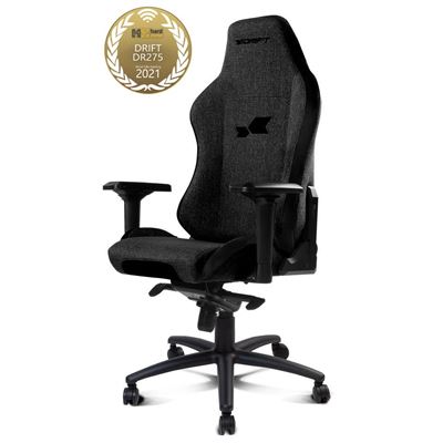 Silla Gaming Drift Dr275night - Tela, Night, Altura Regulable, Asiento Basculante, Reposabrazos Acolchados, Negro