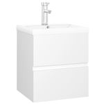 Mueble con lavabo vidaXL aglomerado brillante blanco 41x38,5x45 cm