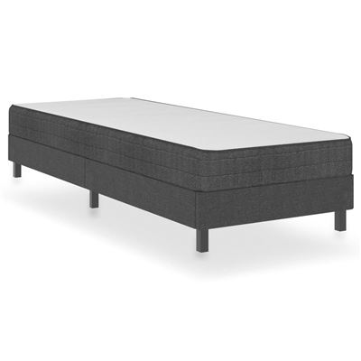 Vidaxl Gris/Oscuro Cama Box Spring Tela 100X200 Cm 31,35 Kg