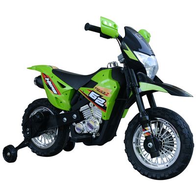 Moto Eléctrica Correpasillo Infantil Coche Triciclo sin Pedales para Niños 3+ Años Juguete Andador con Luces y Música Ruedas de Apoyo 107x53x70cm Verde