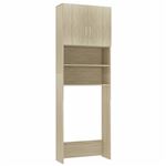 Armario de lavadora vidaXL aglomerado color roble Sonoma 64x25,5x190cm