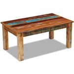 Mesa de centro vidaXL madera maciza reciclada 100x60x45 cm