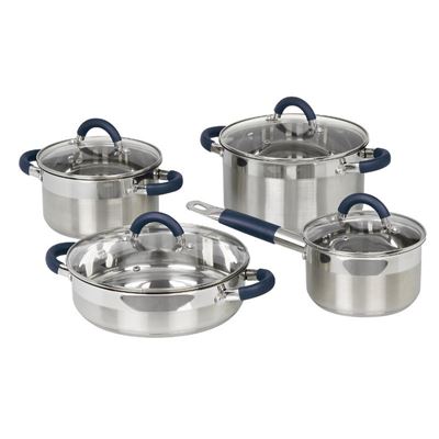 Bateria De Cocina Jata Mod Bc8 8 Piezas Acero