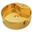 Lavabo vidaXL con rebosadero 46,5x15,5 cm cerámica dorado_0