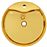 Lavabo vidaXL con rebosadero 46,5x15,5 cm cerámica dorado_2
