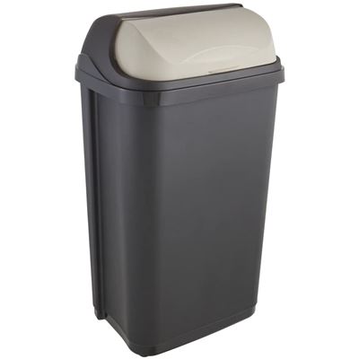 Cubo De Basura Keeper Swantje Con Tapa Basculante Gris Grafito 50l