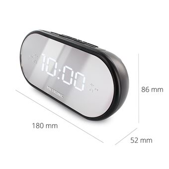 Speaker Radio Reloj Despertador Espejo Bluetooth Fm