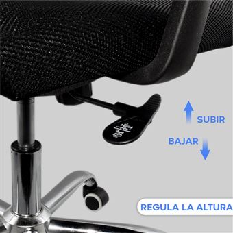 Silla oficina ejecutiva ajustable negra ALBERT Reposacabezas y reposabrazos