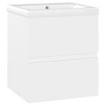 Mueble con lavabo vidaXL aglomerado brillante blanco 41x38,5x45 cm 17,1 kg