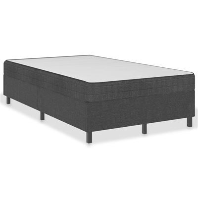 Vidaxl Gris/Oscuro Cama Box Spring Tela 120X200 Cm