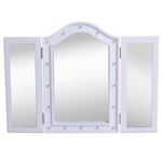 Espejo de maquillaje con luz led Homcom blanco 73x53,5x4,5 cm