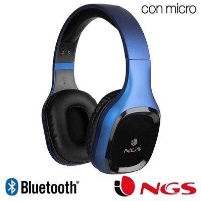 Ngs Auriculares Stereo Bluetooth Cascos Universal Artica Sloth Blue