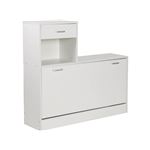 Mueble recibidor vestidor Kendra, Blanco