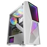 Caja Gaming ATX Mars Gaming MC777 Infinity Mirror ARGB Blanco