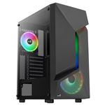 Caja PC ATX Aerocool SCAPEBKV3 Frontal RGB LED 3 Ventiladores ARGB