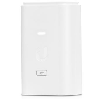 Fuente de alimentación o adaptador inyector PoE de Ubiquiti Networks modelo POE-24-7W-G-WH ISP de 24V con 7W a 0.3A Giga Blanco - 1