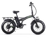 Bicicleta Eléctrica Jinhama R8 Negra Plegable Single Cell 20"", 800W, 48V, 15AH, Batería de Litio, Ancho 4.0, Adulto