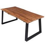 Mesa de comedor vidaXL madera maciza de acacia 170x90x75 cm