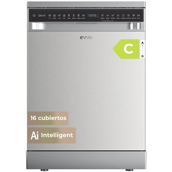 Lavavajillas libre instalación EVVO D4 60 cm 16 cubiertos Acero inox C - 1
